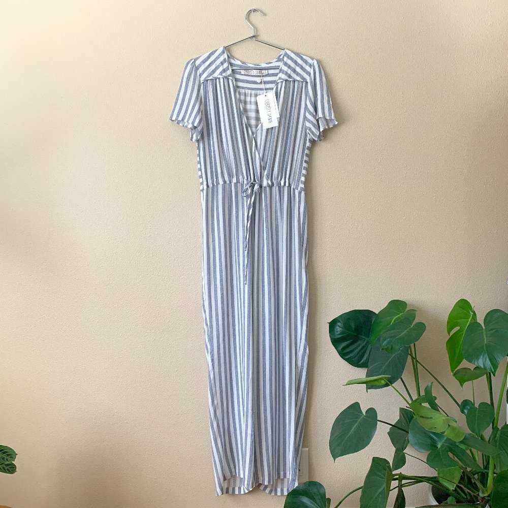 Christy Dawn Diana Jumpsuit in Aegan Stripe / SZ L / Fits SZ M / orig $209
